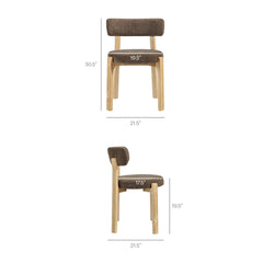 Marsha Mocha Upholstered Fabric Dining Chairs (Set of 2) - Ornate Home
