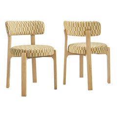Marsha Sunrise Retro Upholstered Fabric Dining Chairs (Set of 2) - Ornate Home