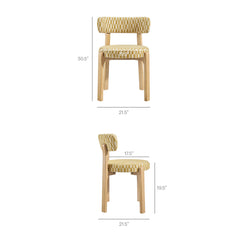 Marsha Sunrise Retro Upholstered Fabric Dining Chairs (Set of 2) - Ornate Home