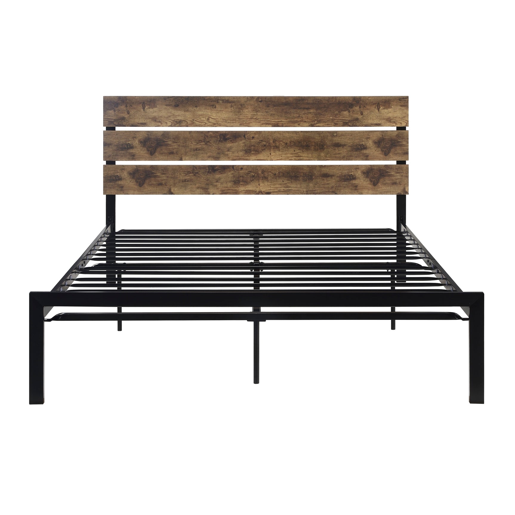 Marshall Brown/Black Metal Queen Panel Bed - Ornate Home