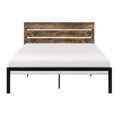 Marshall Brown/Black Metal Queen Panel Bed - Ornate Home