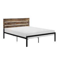 Marshall Brown/Black Metal Queen Panel Bed - Ornate Home