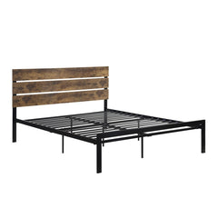 Marshall Brown/Black Metal Queen Panel Bed - Ornate Home