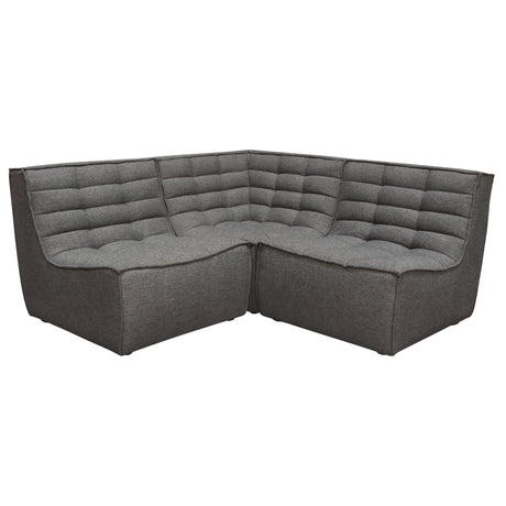 Marshall Grey 3pc Corner Modular Sectional - Ornate Home