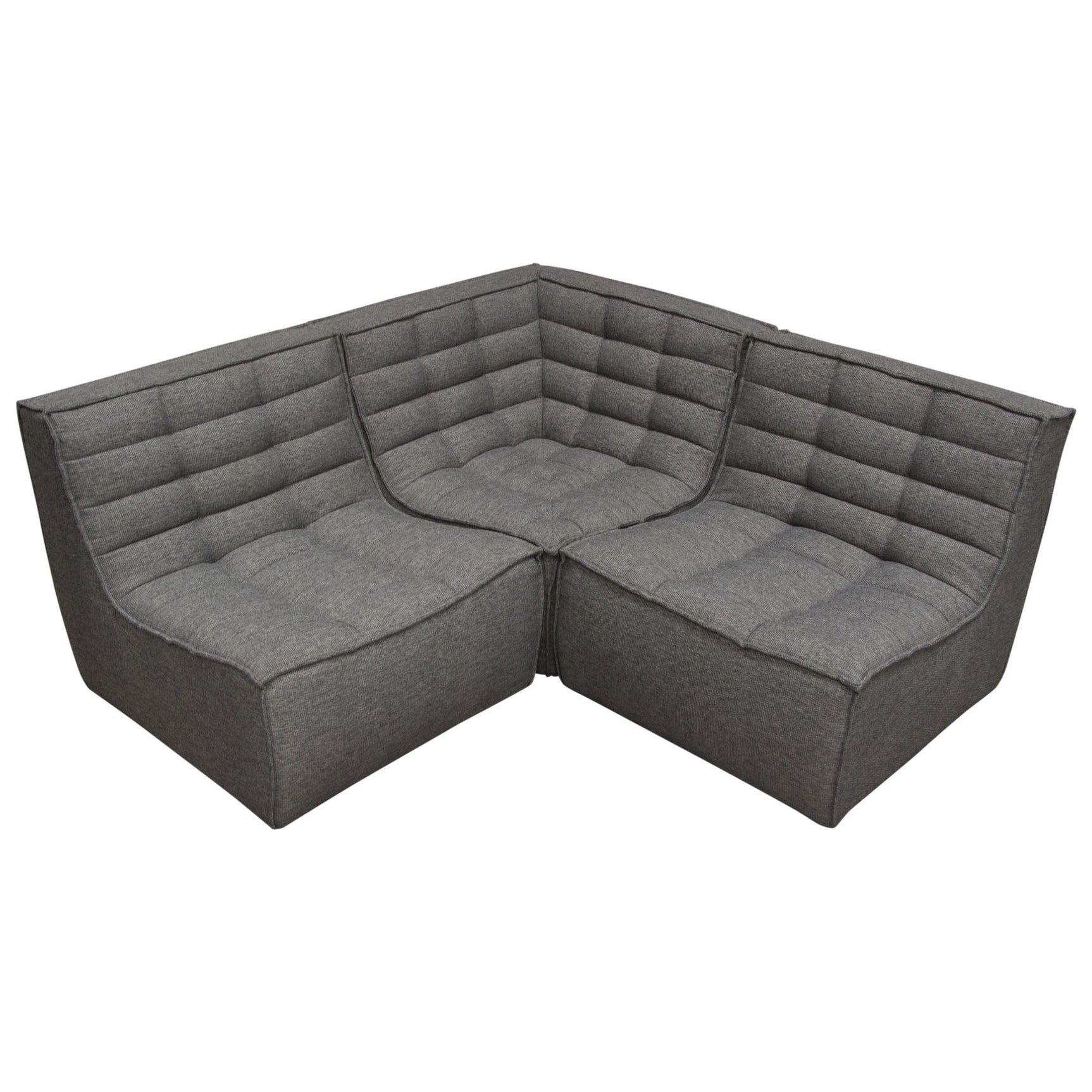 Marshall Grey 3pc Corner Modular Sectional - Ornate Home