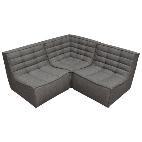Marshall Grey 3pc Corner Modular Sectional - Ornate Home