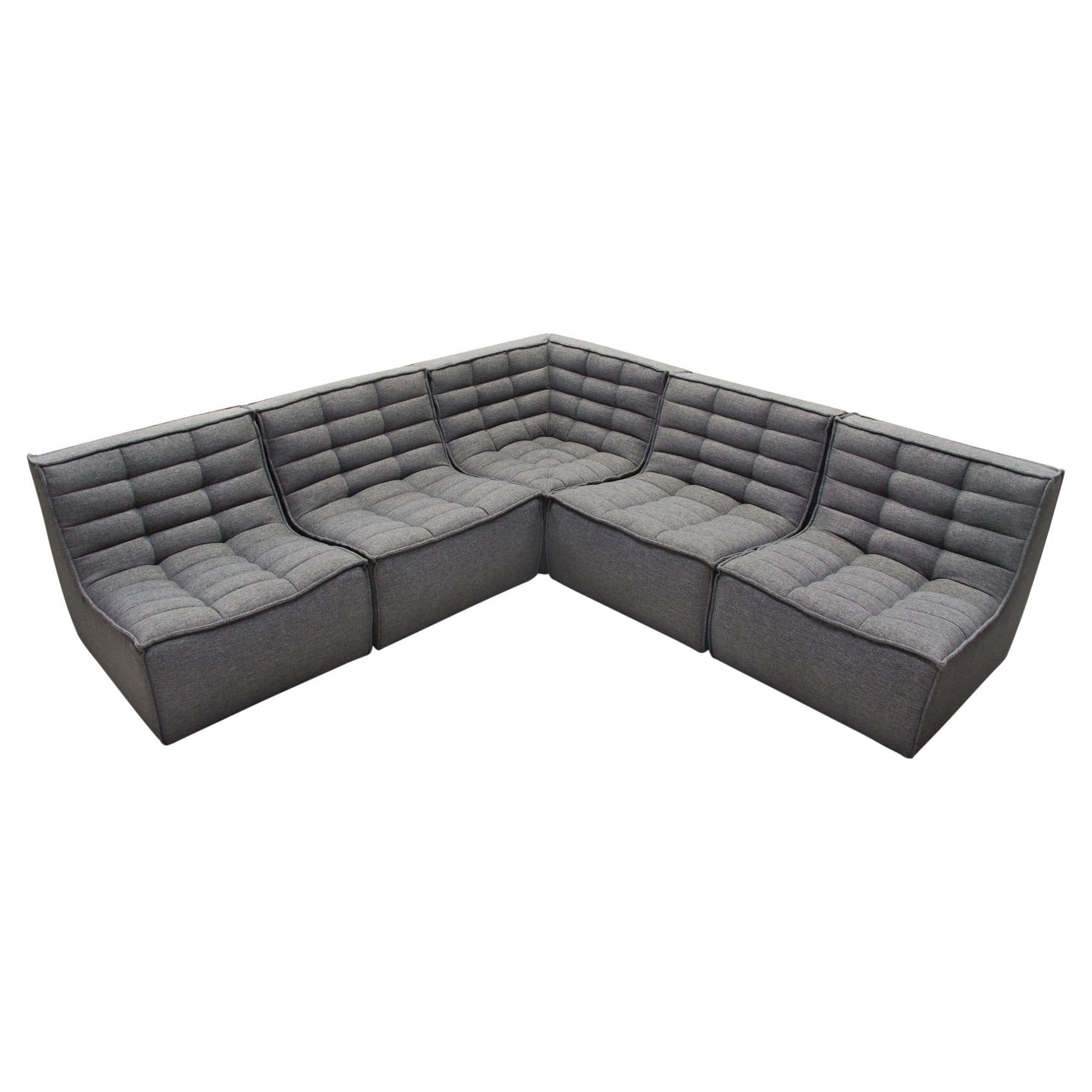 Marshall Grey 5pcCorner Modular Sectional - Ornate Home