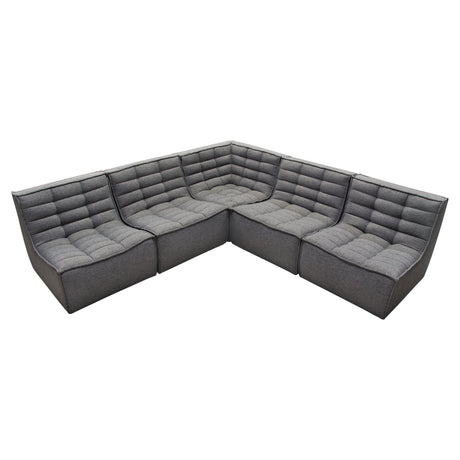 Marshall Grey 5pcCorner Modular Sectional - Ornate Home