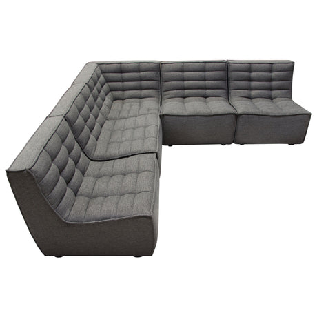 Marshall Grey 5pcCorner Modular Sectional - Ornate Home