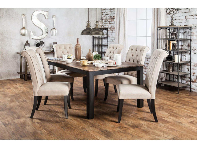 Marshall Rustic Oak Dining Room Set / 7pc - Ornate Home
