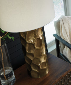 Marshawn Gold Finish Table Lamp - Ornate Home