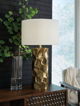 Marshawn Gold Finish Table Lamp - Ornate Home