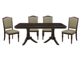 Marston Dark Cherry/Natural 5-Piece Dining Table Set - Ornate Home