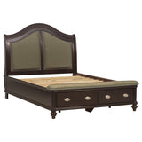 Marston Dark Cherry Queen Sleigh Platform Bed - Ornate Home
