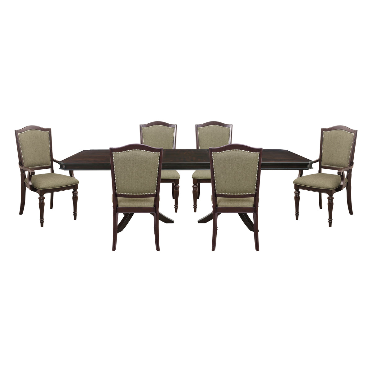 Marston Gray 7pc Dining Set - Ornate Home