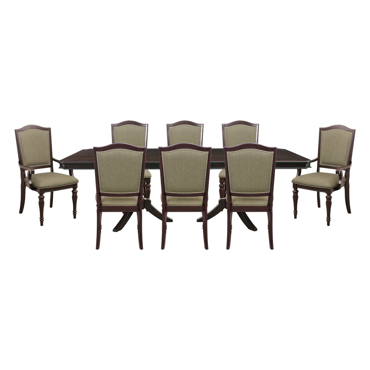 Marston Gray 9pc Dining Set - Ornate Home