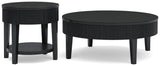 Marstream Black Coffee Table and End Table - Ornate Home