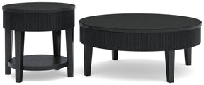 Marstream Black Coffee Table and End Table - Ornate Home