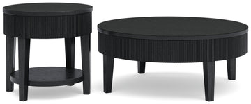 Marstream Black Coffee Table and End Table - Ornate Home