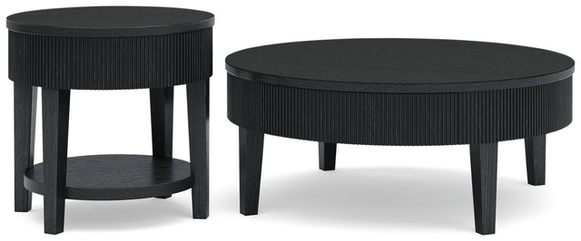 Marstream Black Coffee Table and End Table - Ornate Home
