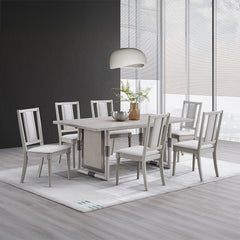 Marta Beige Linen & Natural Side Chair (Set of 2) - Ornate Home