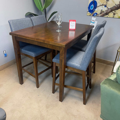 Marten Brown Cherry & Gray Counter Ht. Chair (Set of 2) - Ornate Home