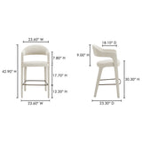 Martens Beige Bar Stool - Ornate Home