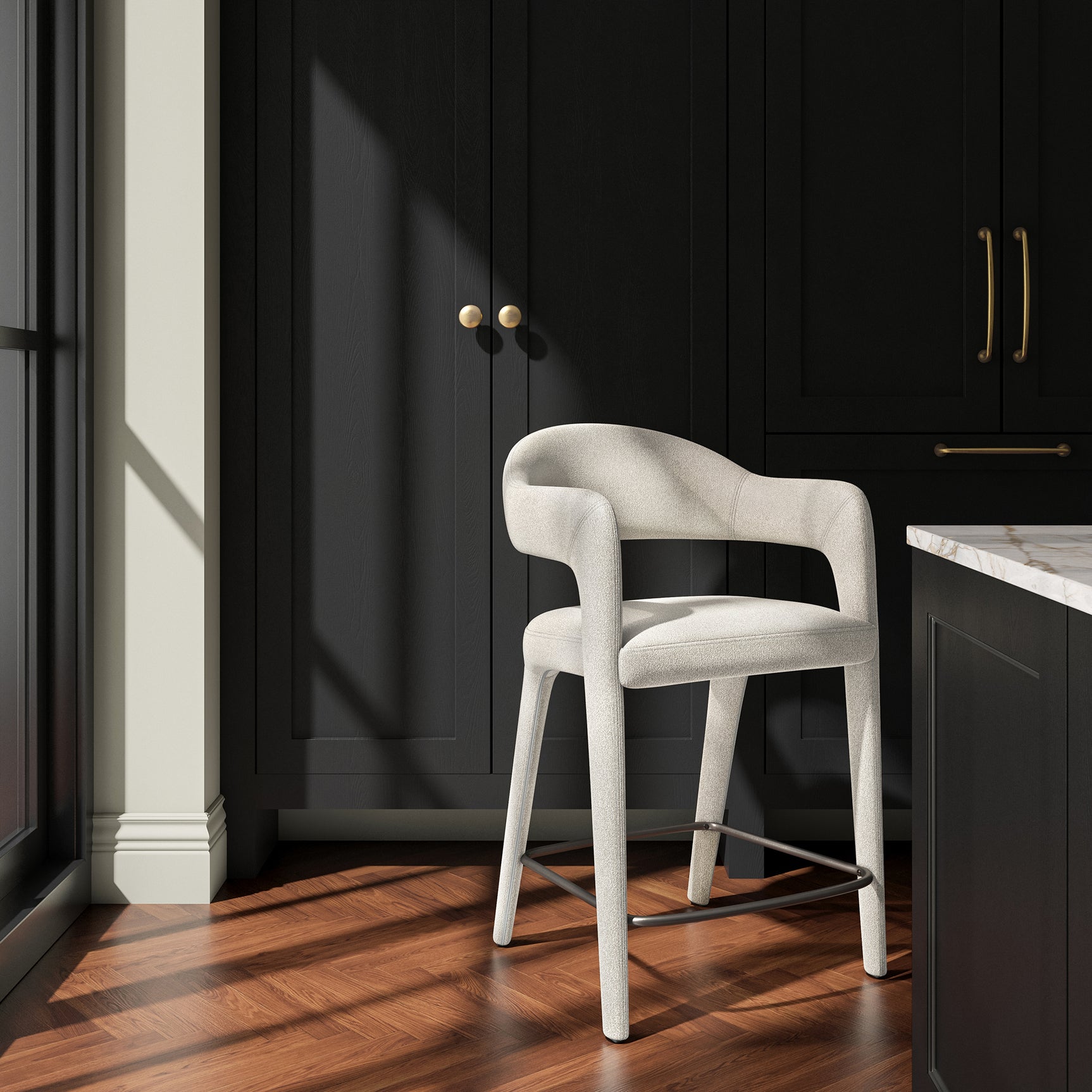 Martens Beige Counter Stool - Ornate Home