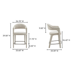 Martens Beige Counter Stool - Ornate Home