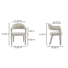 Martens Beige Dining Chair - Ornate Home