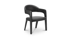 Martens Black Top Grain Leather Dining Chair - Ornate Home