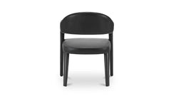 Martens Black Top Grain Leather Dining Chair - Ornate Home
