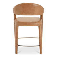 Martens Brown Leather Counter Stool - Ornate Home