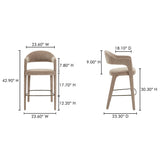Martens Camel Bar Stool - Ornate Home