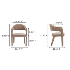 Martens Camel Dining Chair - Ornate Home