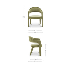 Martens Green Dining Chair Velvet - Ornate Home