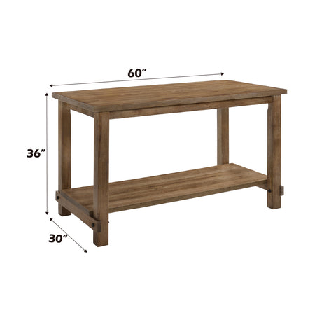 Martha II Weathered Oak Counter Height Table - Ornate Home