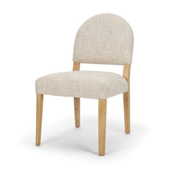 Martie Oatmeal Rounded Back Dining Side Chair (Set of 2) - Ornate Home