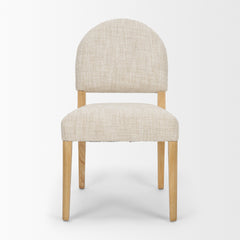 Martie Oatmeal Rounded Back Dining Side Chair (Set of 2) - Ornate Home