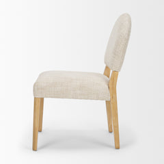 Martie Oatmeal Rounded Back Dining Side Chair (Set of 2) - Ornate Home