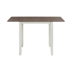 Martin 3PC Drop Leaf Dining Set (Dark Brown Top - White Base) - Ornate Home