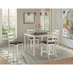 Martin 5PC Counter Set (Dark Brown Top - White Base) - Ornate Home