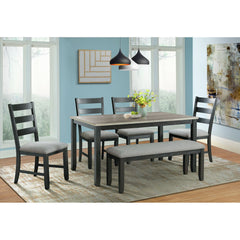 Martin 6PC Dining Set (Black Base) - Ornate Home