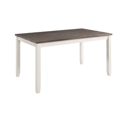 Martin 6PC Dining Set (Table+ 4 + Bench) (Dark Brown Top - White Base) - Ornate Home