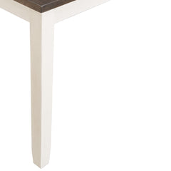 Martin 6PC Dining Set (Table+ 4 + Bench) (Dark Brown Top - White Base) - Ornate Home