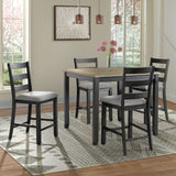 Martin Black/Grey Counter Side Chair (Set of 2) - Ornate Home