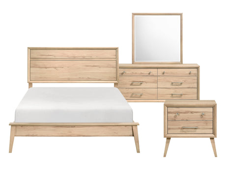 Martin Natural 4-piece Queen Bedroom Set - Ornate Home