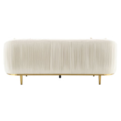 Martina Ivory Velvet Sofa w/2 Pillows - Ornate Home