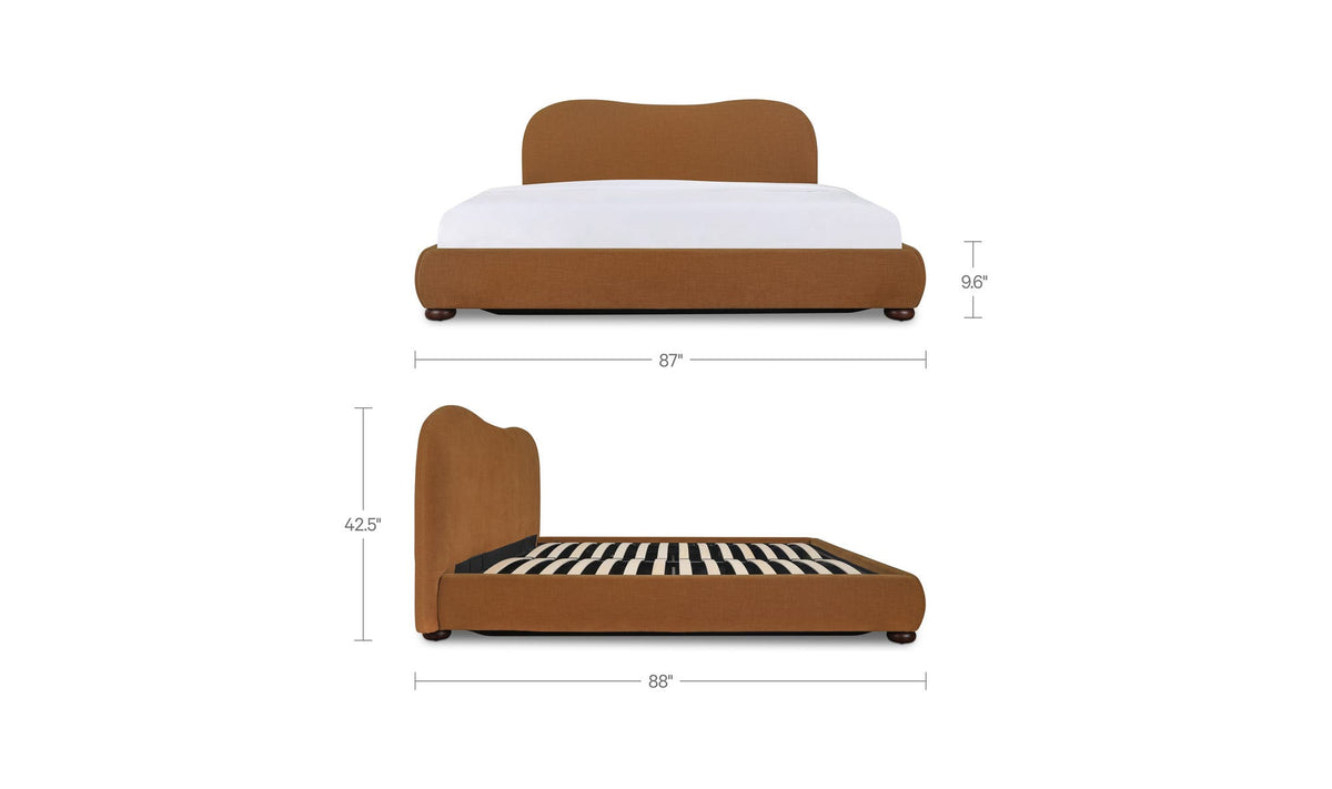Martine Ginger King Storage Bed - Ornate Home