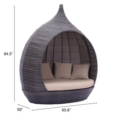 Martinique Brown & Beige Beach Daybed - Ornate Home